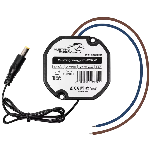 Mustang Energy PS-1202W IP67 Блок живлення