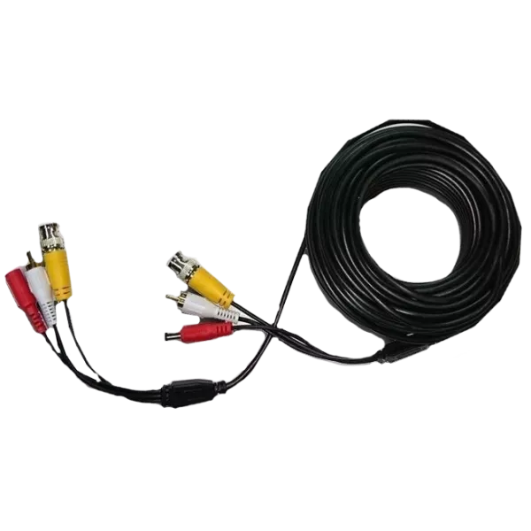 BNC + DC + AV Патчкорд комбінований коаксіальний + живлення + звук 20м