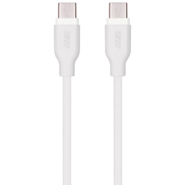 2E Type-C Glow USB-C > USB-C Кабель заряджання/синхронізації 1м 60Вт білий