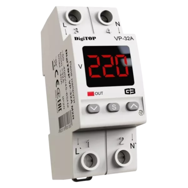 DigiTop VP-32A M2R Реле напруги