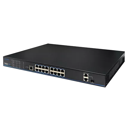 UTP3218TS-PSB 16 портів 10/100 Мбіт/с PoE+ 2 порти Gigabit RJ-45 (1 порт комбінований SFP)