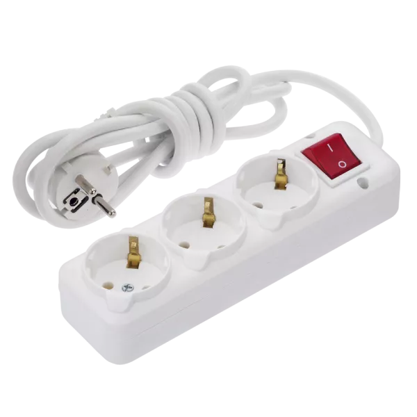 NA-UEA 3-гнізда 5 м з кнопкою Подовжувач