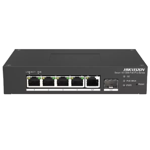 Hikvision DS-3T1306P-SI/HS PoE Комутатор 4 порти керований