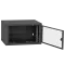 IPCOM 4U 600x450 Шафа телекомунікаційна двері скло (чорна)