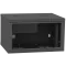 IPCOM 4U 600x450 Шафа телекомунікаційна двері скло (чорна)