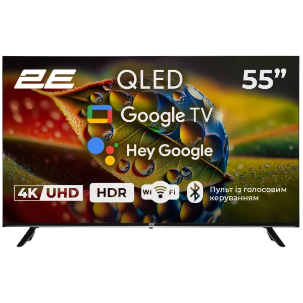 2E 55A77Q 55” дюйма 3840x2160 QLED Google TV Телевізор