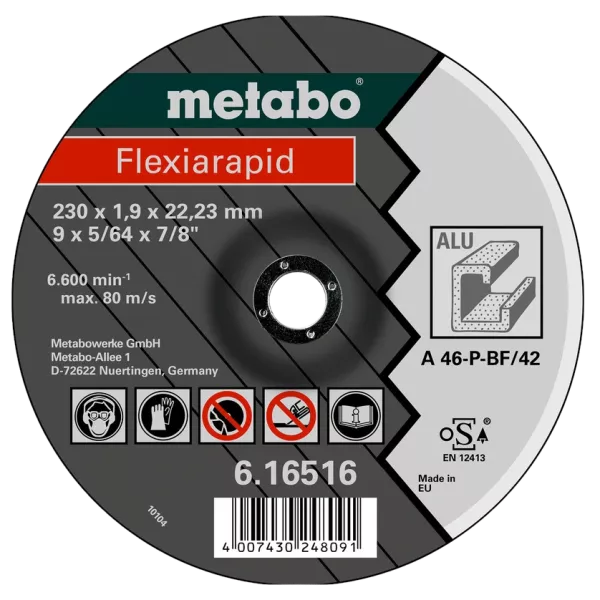 Metabo Flexiarapid (616513000) Відрізний круг по алюмінію 125 x 1,0 x 22,23 мм, TF 41
