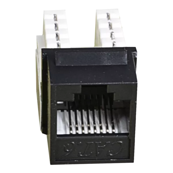 EPNew 6KTVM-U0BK Модуль KeyStone RJ45 UTP, кат. 6, 110, Slim, W - 16.6 мм, чорний