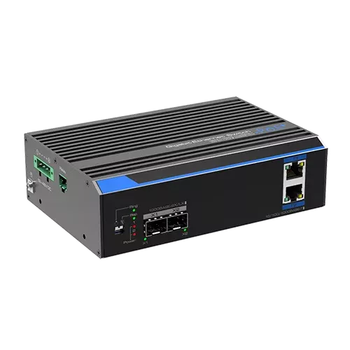 UTP7202GE-POE Промисловий 2-портовий некерований комутатор Gigabit+2*SFP (12-48 В)