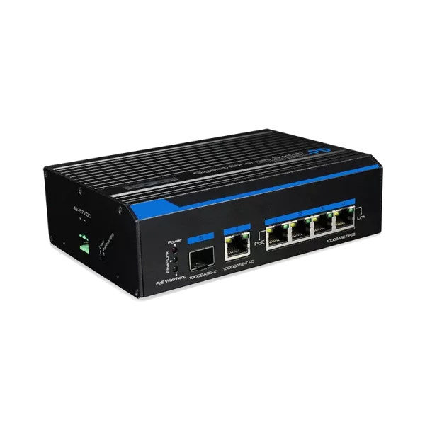 UTP7204GE-PD 4-портовий промисловий повногігабітний PoE-комутатор (60 Вт з живленням від HPoE)