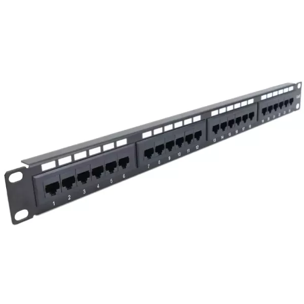 PP-KUTP24-NM Патч-панель 24-портова стійка 19", UTP кат. 5Е