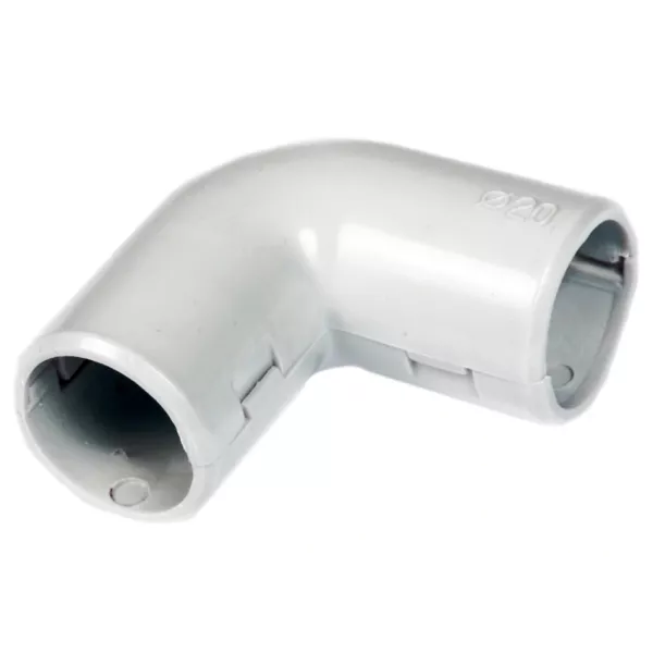 Труба (36-20002-020) гладка коліно розбірне 90°, IP40 D20