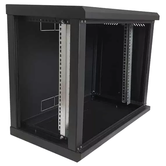 EServer 9U 600х350х503 скло, чорна Шафа