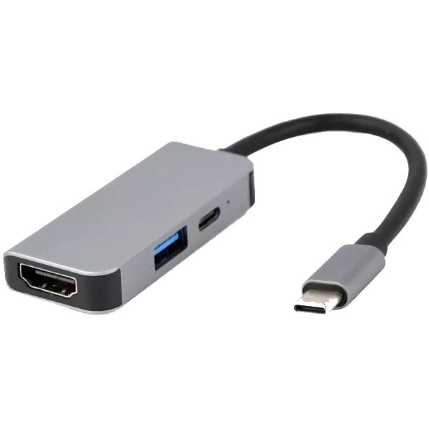 Cablexpert A-CM-COMBO3-02 USB-C 3-в-1 (USB/HDMI/PD) Док станція