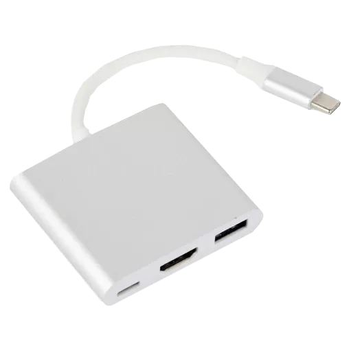 Cablexpert A-CM-HDMIF-02-SV USB-C на HDMI/USB 3.0/USB-C Адаптер-перехідник