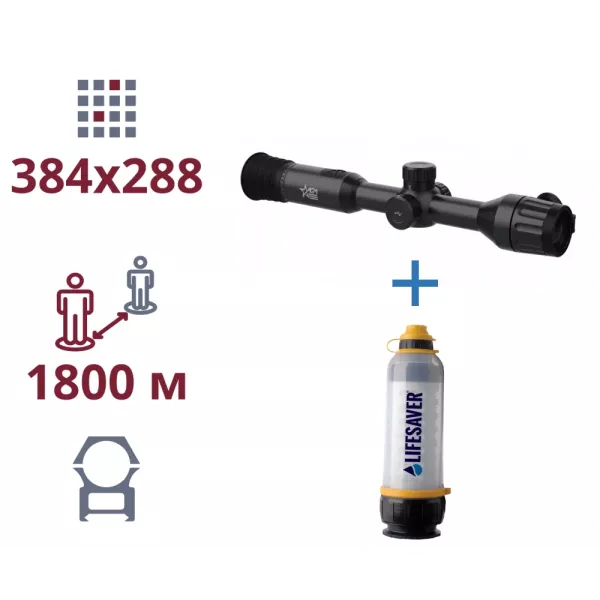 AGM Adder TS35-384 + LifeSaver Bottle Акція тепловізор та портативний очісник води