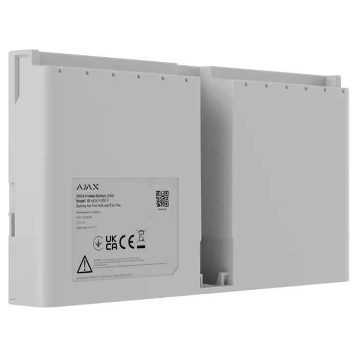 Ajax EN54 Internal Battery (24h) white для Fire Hub і Fire Rex Акумулятор