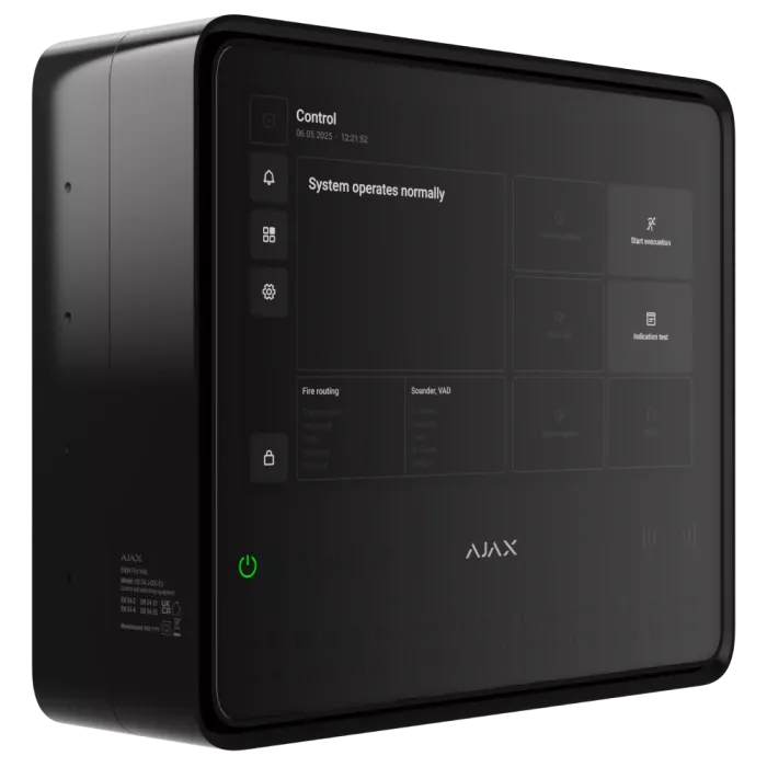 Ajax EN54 Fire Hub black Пожежна централь