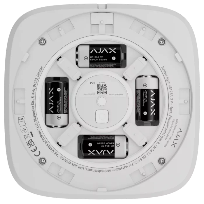 Ajax EN54 FireProtect (VAD) white пожежний світловий Cповіщувач