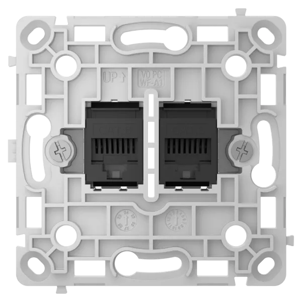 Ajax OutletCore (LAN) vertical black Механізм інтернет розетки