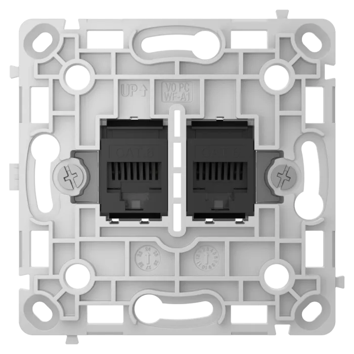 Ajax OutletCore (LAN) vertical black Механізм інтернет розетки