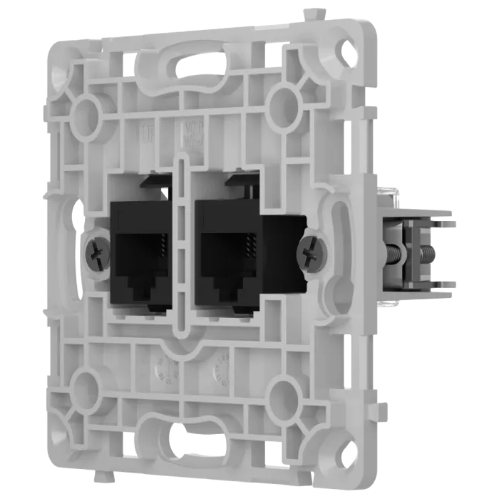 Ajax OutletCore (LAN) vertical black Механізм інтернет розетки