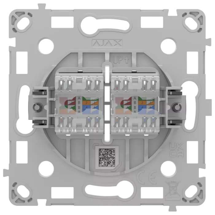 Ajax OutletCore (LAN) vertical black Механізм інтернет розетки