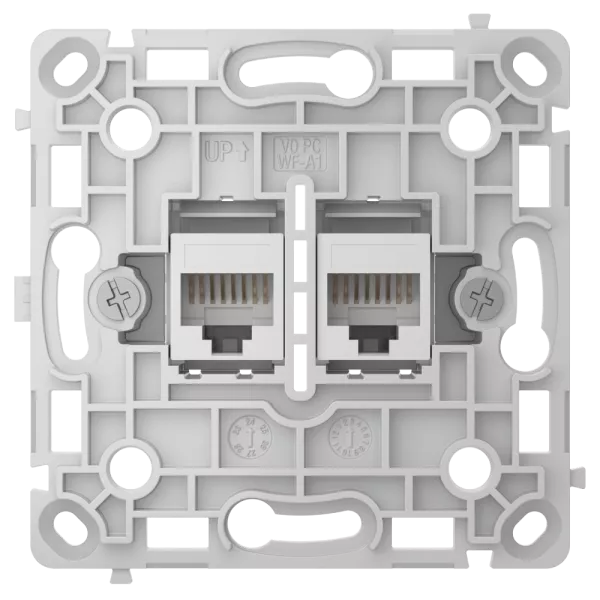 Ajax OutletCore (LAN) vertical white Механізм інтернет розетки