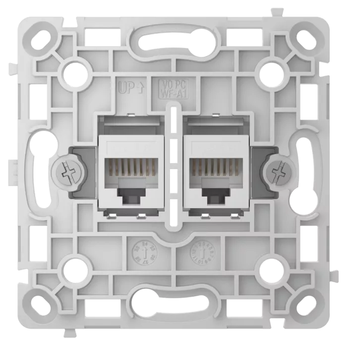 Ajax OutletCore (LAN) vertical white Механізм інтернет розетки