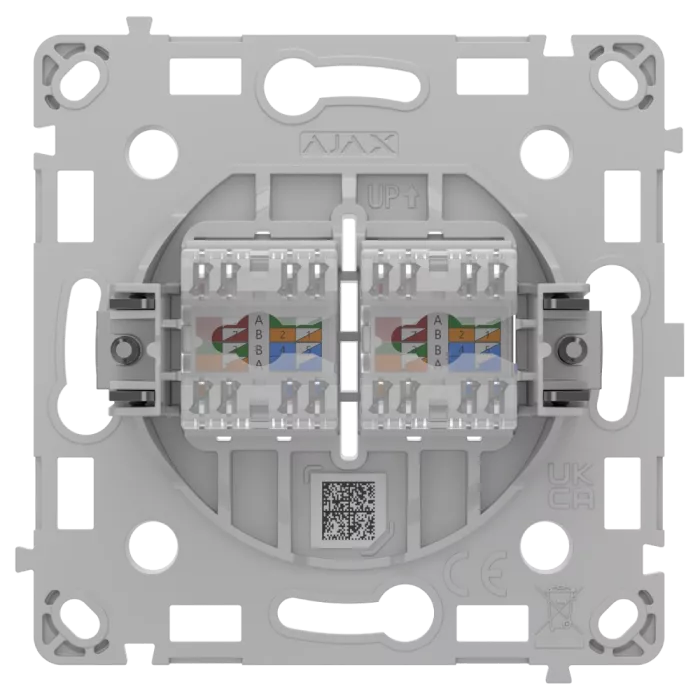 Ajax OutletCore (LAN) vertical white Механізм інтернет розетки