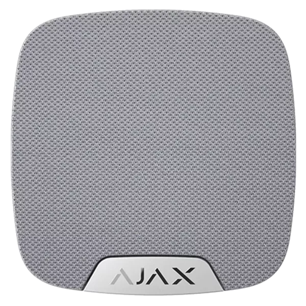 Бездротова внутрішня сирена з клемою для додаткового світлодіода Ajax Superior HomeSiren white Jeweller