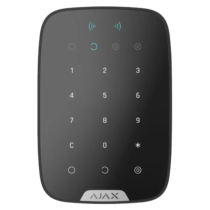 Ajax Keypad S Plus (8PD) black Бездротова клавіатура з підтримкою захищених карток і брелоків