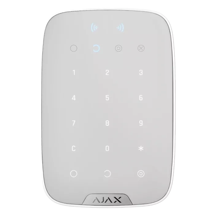 Ajax Keypad S Plus (8PD) white Бездротова клавіатура з підтримкою захищених карток і брелоків