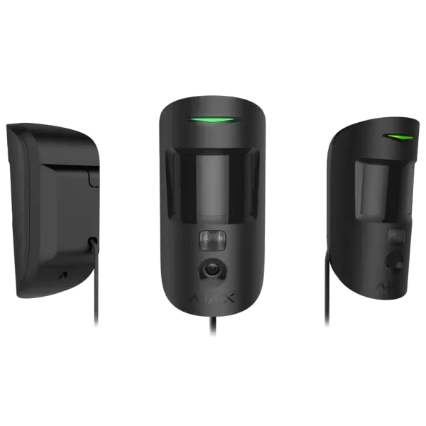 Дротовий сповіщувач руху з камерою Ajax Superior MotionCam black Fibra