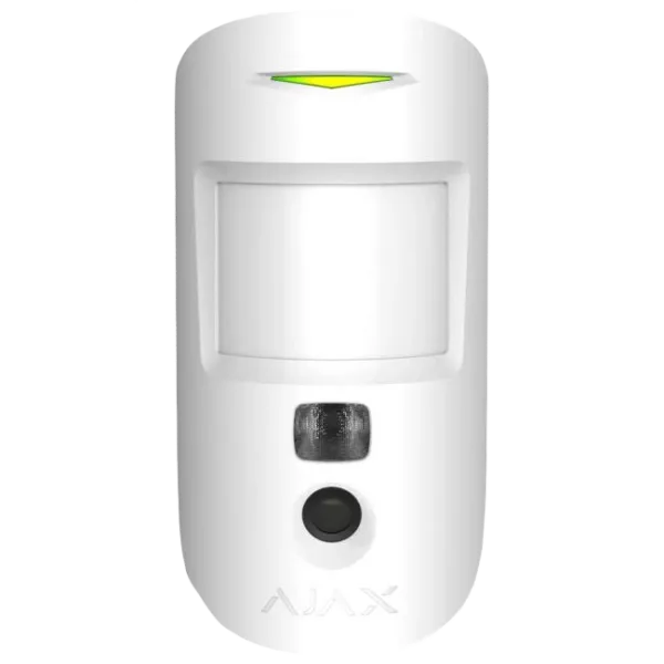 Бездротовий сповіщувач руху з функціями фотоверифікації тривог, фото за запитом і сценарієм Ajax Superior MotionCam (PhOD) white Jeweller