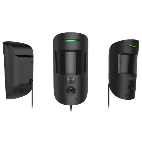 Дротовий сповіщувач руху з підтримкою фотоверифікації Ajax Superior MotionCam (PhOD) black Fibra