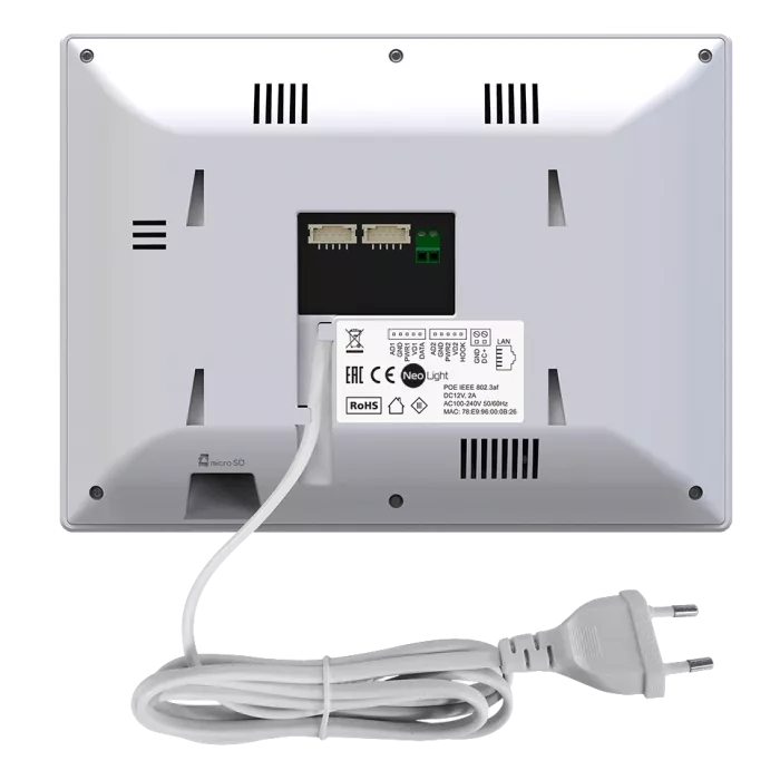 Neolight ALPHA Hybrid + SOLO IPW Graphite с уголком, PoE адаптер для вызовной панели Комплект відеодомофону
