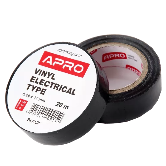 APRO 0.14х17 мм 20 м Iзоляцiйна стрiчка чорна 
