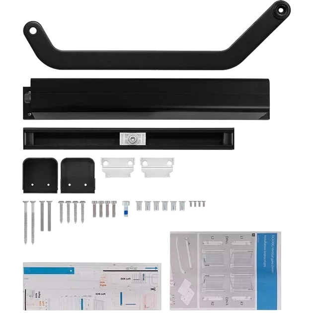 ASSA ABLOY DC630G-L BLACK SLD_ARM EN_6 150кг 1300мм LEFT для хвірток вертикальний Дотягувач накладний