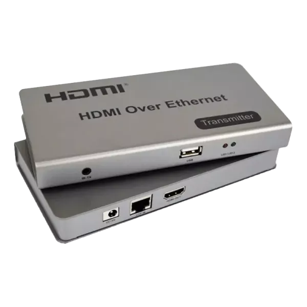 Комплект HDMI-USB Активний приймач/передавач HDMI-USB +IR по RJ45 до 120 м