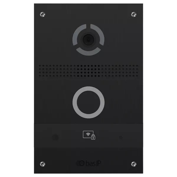 Bas-IP AV-08FB black IP панель виклику з розпізнаванням облич і зчитувачем UKEY