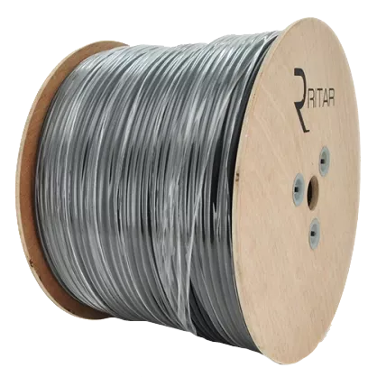 RITAR B305-3C2V + 2x0.5mm, 0,5 мм.CU, 64x0.12m CCA Кабель коаксіальний з живленням 305 м