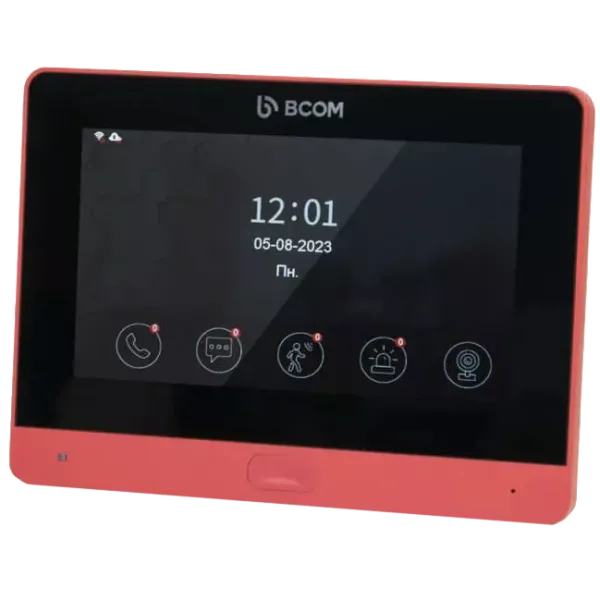 BCOM BD-760FHD/T Red Відеодомофон