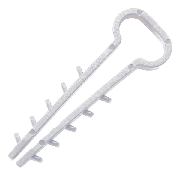 8х5 мм Дюбель-ялинка пiд плоский кабель білий 100 шт.