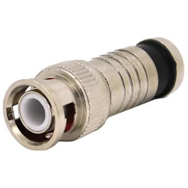 BNC-M компресійний під коаксіальний кабель RG-59 + жовтий наконечник Q100 Роз'єм