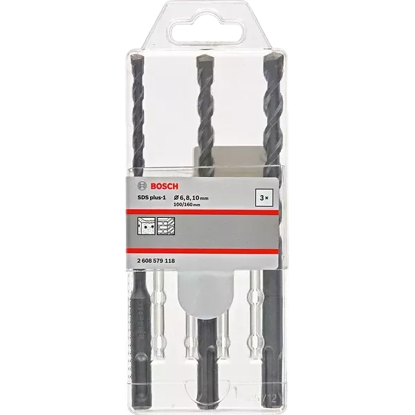 Bosch SDS plus-1 6/8/10x160мм Набір бурів по бетону