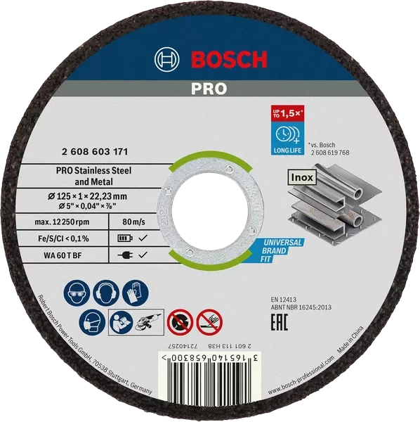 Bosch PRO for Inox 125х1 мм Коло відрізне