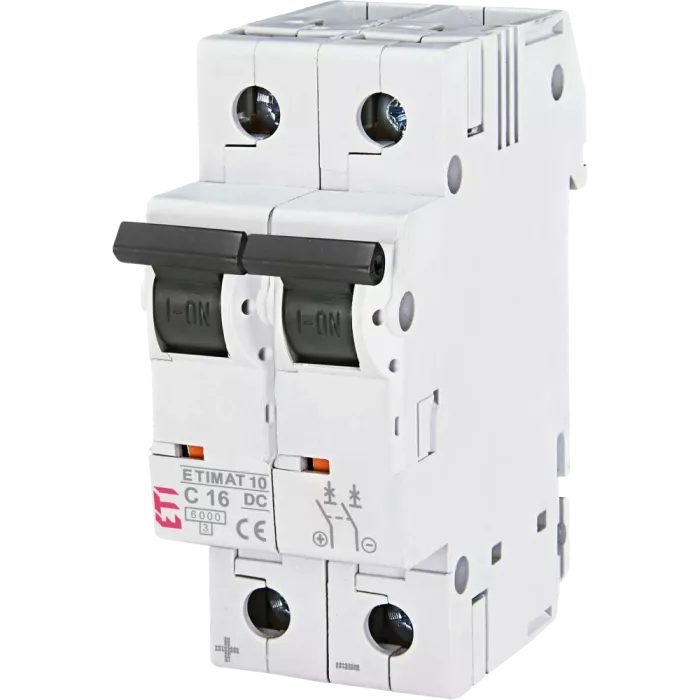 ЕТІ ETIMAT 10 DC 2p C 16A (6 kA) Автоматичний вимикач