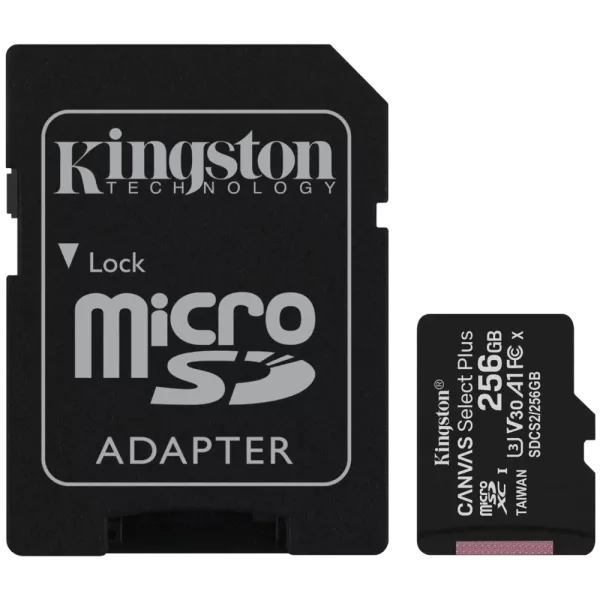 Kingston 256GB micSDXC Canvas Select Plus 100R A1 C10 Card Модуль флеш-пам'яті