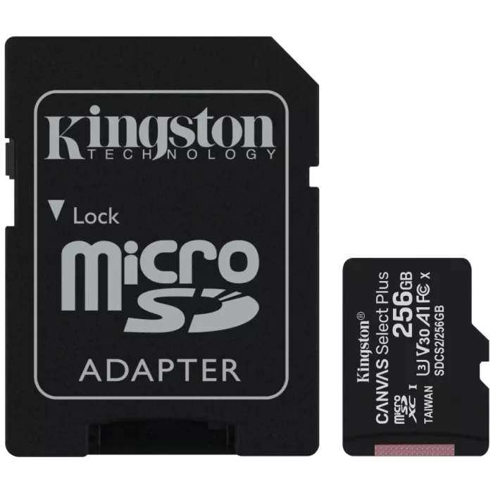 Kingston 256GB micSDXC Canvas Select Plus 100R A1 C10 Card Модуль флеш-пам'яті